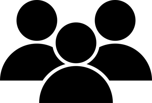 People flat style icon. Team work symbol. Group of humans sign For your web site design, logo, app, UI. illustration