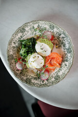 Delicious and fresh fish with appetizer