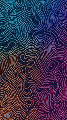 Psychedelic contour lines in glowing rainbow hues form this vibrant phone wallpaper for fans of topographic and fluid motion designs.

