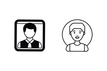 Male Avatar Icons Profile Pictures, User Interface, Digital Portraits