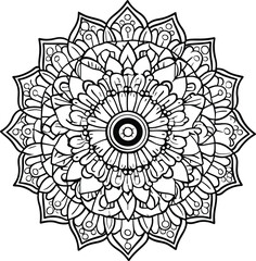 Mandala Design with white