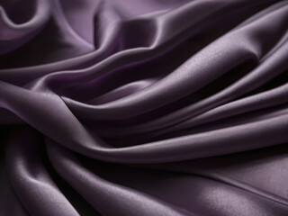 Fototapeta premium The purple silk fabric has a delicate, flowing texture.