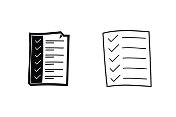 Checklist Icons Completed and Incomplete Task Lists, Handsaw Style