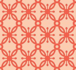 Fototapeta premium Japanese Flower Net Vector Seamless Pattern