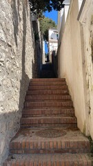 Obraz premium Capri Island narrow street in the old town