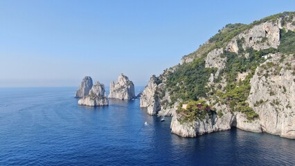 Fototapeta premium Capri Faraglioni Italia