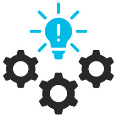 Innovation Glyph Blue Grey Icon