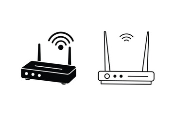 Wireless Router Icons Network, WIFI, Internet, Connectivity, Access Point