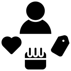 Consumer Behavior Glyph Icon