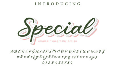 Special Font Stylish brush painted an uppercase vector letters, alphabet, typeface