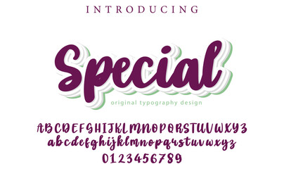Special Font Stylish brush painted an uppercase vector letters, alphabet, typeface