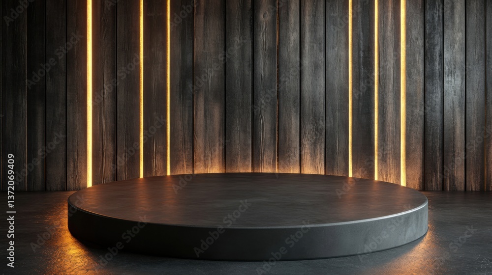 Aufkleber a round table with a lit up area in the middle