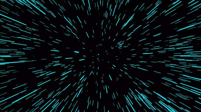 Hyperspace jump animation, super speed space starlight, Light Speed ​​Concept, 4k.