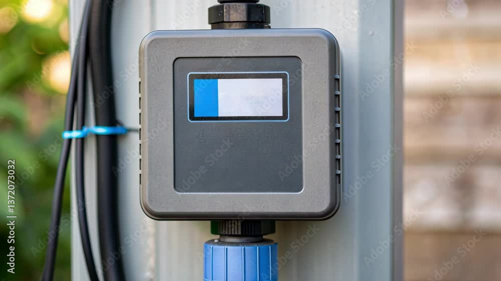 Poster smart irrigation technology for efficient water control in sustainable gardening practices and innov