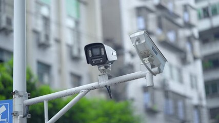 4K Video City Traffic Probe Monitoring Security Equipment in Urban Area