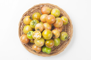 Tomato is an annual plant of the nightshade family. It grows to a height of 1 to 1.5 meters and has opposite, pinnately compound leaves.