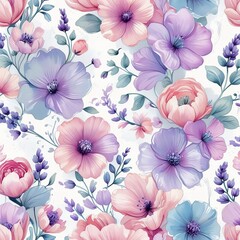 A vibrant and intricate floral seamless pattern design