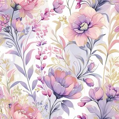 A vibrant and intricate floral seamless pattern design