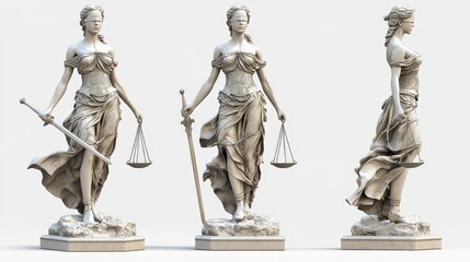 Elegant statue of Justice symbolizing fairness and integrity.