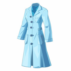Laboratory coat isolated on white background 