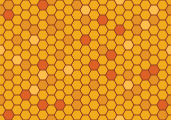 Honeycomb abstract cartoon pattern, Honey comb hexagonal colored pattern design