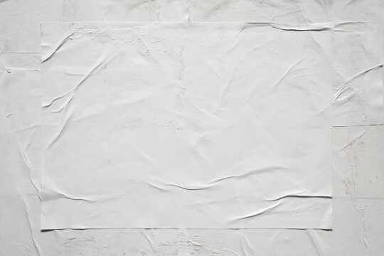 White wheatpaste paper poster style texture background