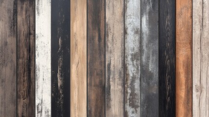 a close up of a wooden wall with different colors