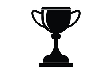 gold trophy cup on white background