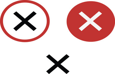 Fototapeta premium Isolated Cross Mark Symbol