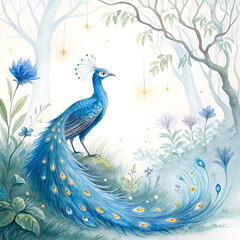 Fototapeta premium peacock in the garden