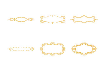 Obraz premium Vintage gold ornate frame set vector design elements