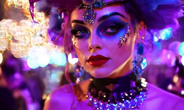 Colorful carnival celebration in La Vega