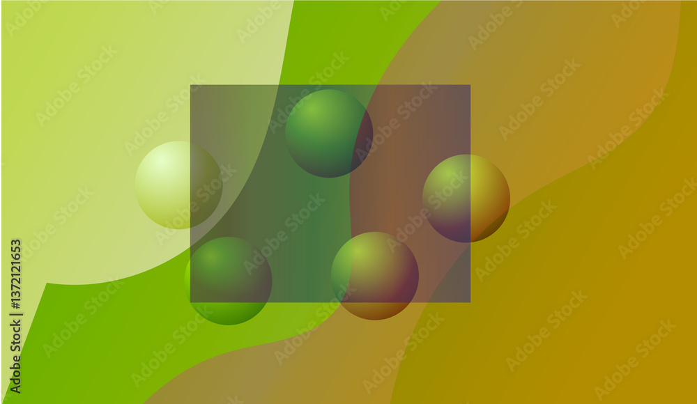Poster blurred swirl waves curves liquid soft pastel shape background with overlay circles