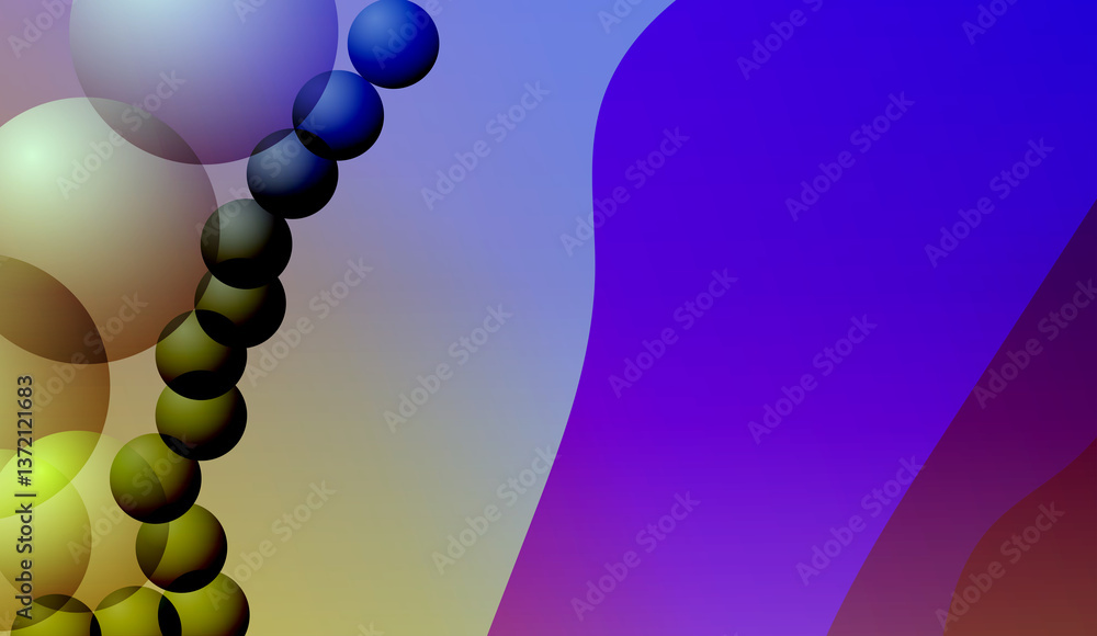 Poster geometric abstract background overlay on bright space with circles effect.