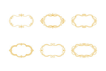 Vintage decorative frames with floral accents and retro design elements for banners, invitations, and scrapbooking