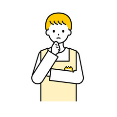 上半身のポーズ_シンプルな保育士の男性10