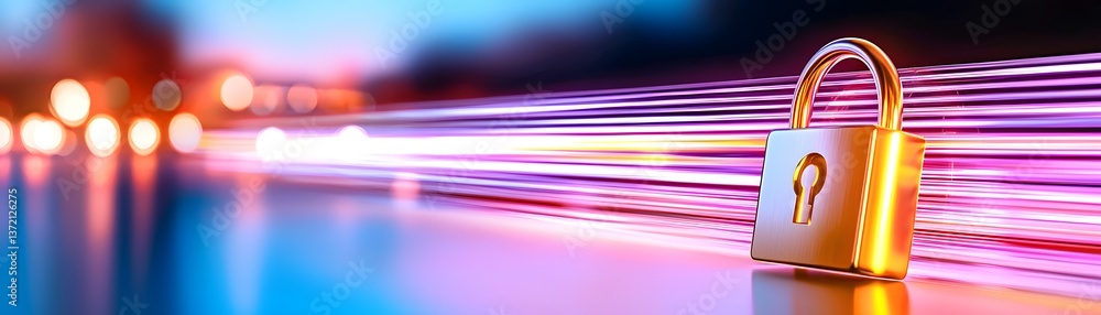 Poster cyber shield interface securing online finance data block digital environment technology concept fut