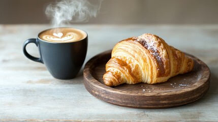 Morning pastry and coffee