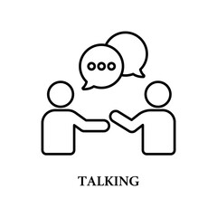 Icon a talking, isolated against a clean background.