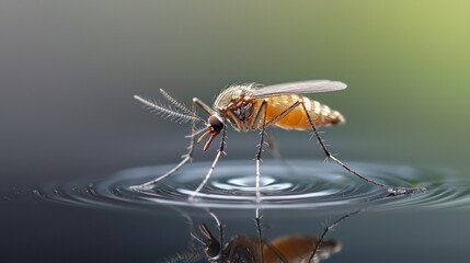 Mosquito on water droplet (8)