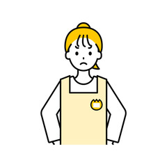 上半身のポーズ_シンプルな保育士の女性15