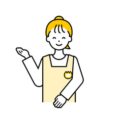 上半身のポーズ_シンプルな保育士の女性20