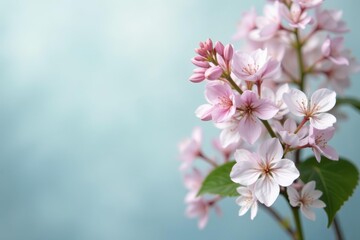 Fototapeta premium Delicate white lilac flowers pattern on a wallpaper background, nature, floral, soft