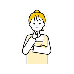 上半身のポーズ_シンプルな保育士の女性10