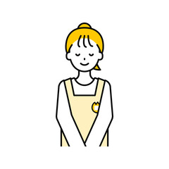 上半身のポーズ_シンプルな保育士の女性18