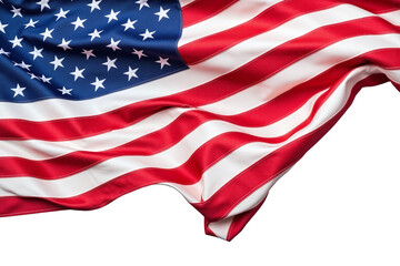 american flag waving in the wind on a white background1