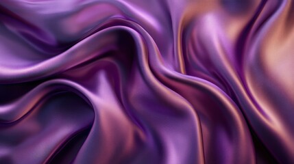 Obraz premium Elegant purple silk fabric with flowing texture, luxury textile concept illustration
