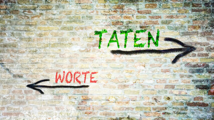 Signposts the direct way to Actions versus Words