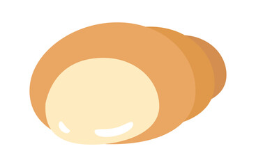 とろりチョコソースのホワイトチョココロネのイラスト