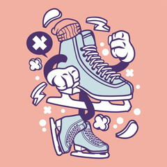 vector cartoon sticker graffity